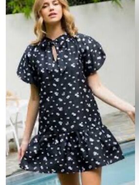 THML puff sleeve dress